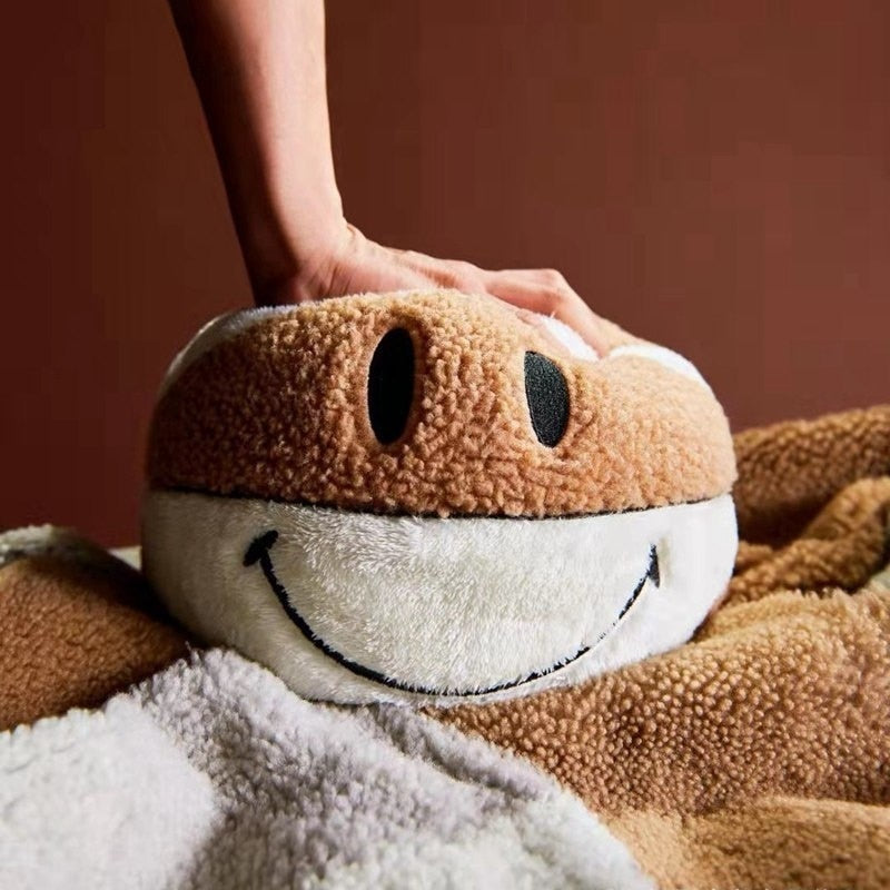 Smiley Face Basketball Pillow
