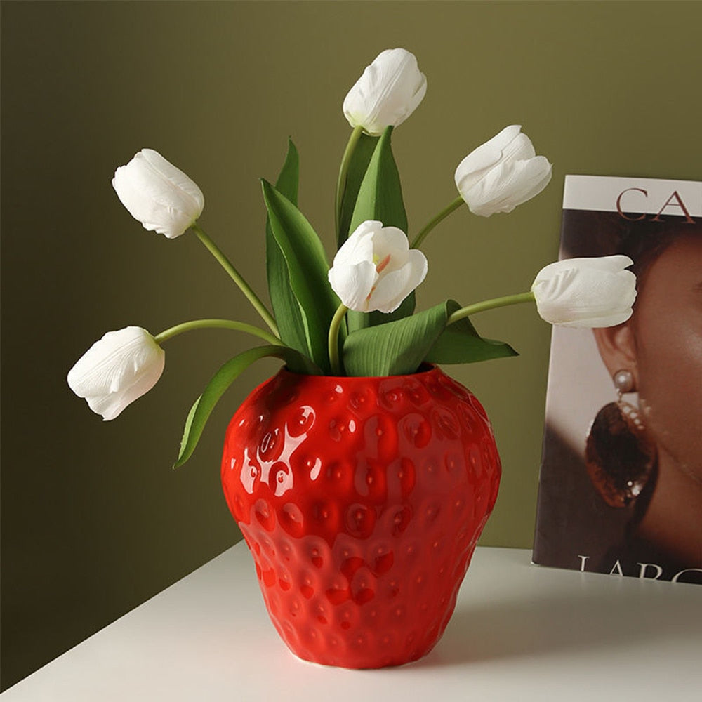 Vintage Strawberry Vase
