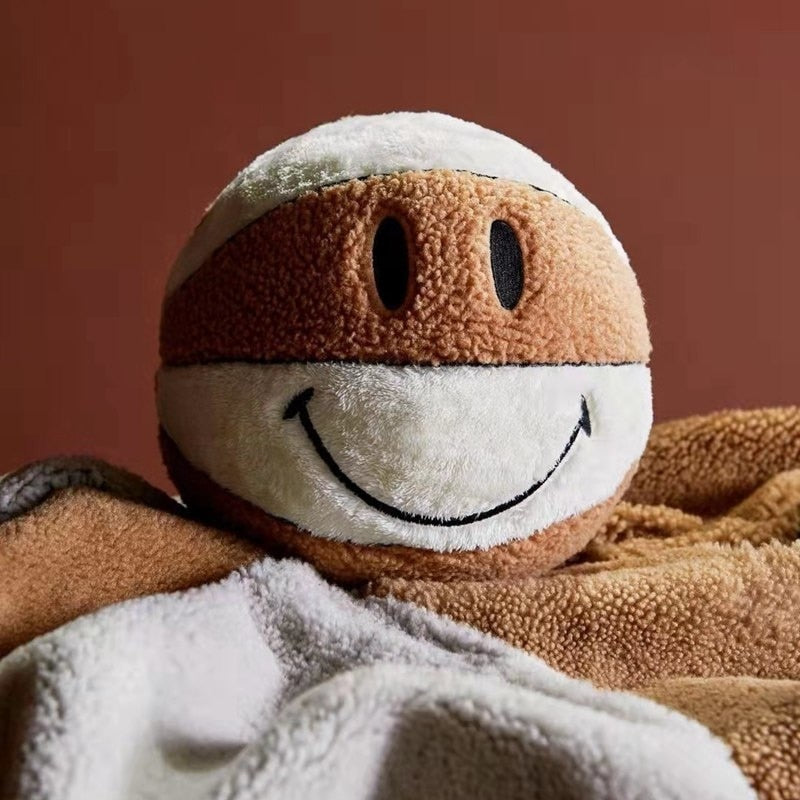Smiley Face Basketball Pillow