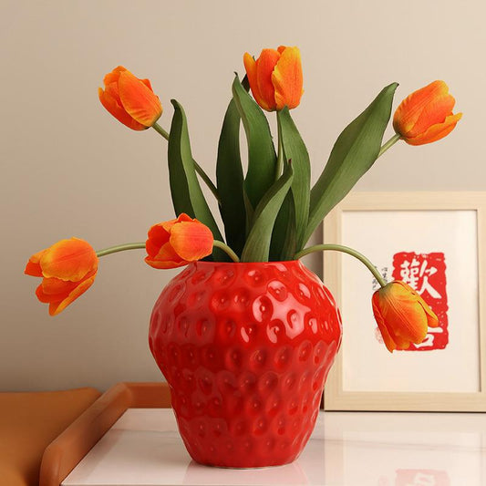 Vintage Strawberry Vase