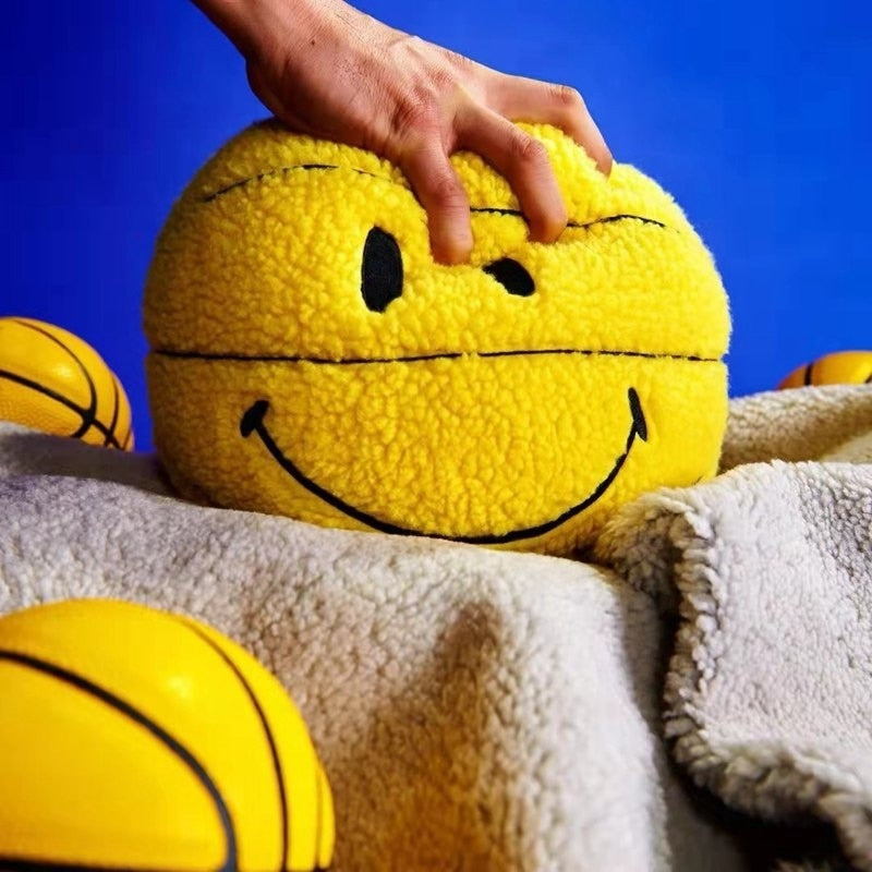 Smiley Face Basketball Pillow